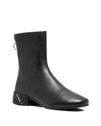 schwarze Chelsea Boots aus Leder von Raf Simons