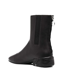 schwarze Chelsea Boots aus Leder von Raf Simons