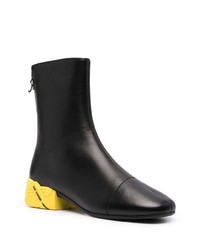 schwarze Chelsea Boots aus Leder von Raf Simons