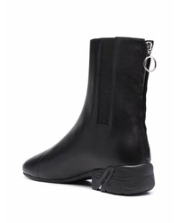 schwarze Chelsea Boots aus Leder von Raf Simons