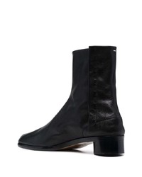 schwarze Chelsea Boots aus Leder von Maison Margiela