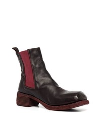 schwarze Chelsea Boots aus Leder von Guidi