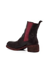 schwarze Chelsea Boots aus Leder von Guidi