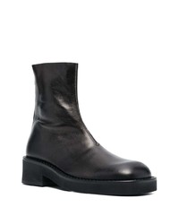 schwarze Chelsea Boots aus Leder von MM6 MAISON MARGIELA