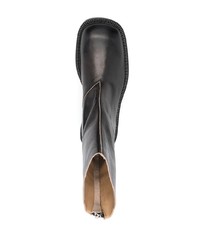 schwarze Chelsea Boots aus Leder von MM6 MAISON MARGIELA