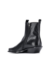 schwarze Chelsea Boots aus Leder von Ann Demeulemeester