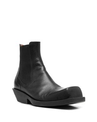 schwarze Chelsea Boots aus Leder von Marni