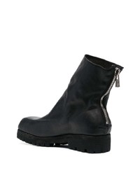 schwarze Chelsea Boots aus Leder von Guidi