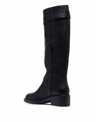 schwarze Chelsea Boots aus Leder von Sergio Rossi