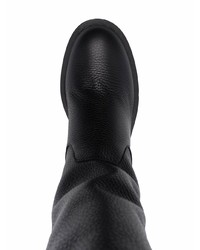 schwarze Chelsea Boots aus Leder von Sergio Rossi