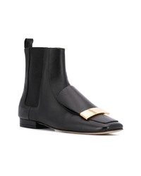 schwarze Chelsea Boots aus Leder von Sergio Rossi