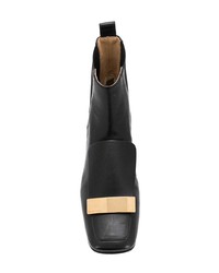 schwarze Chelsea Boots aus Leder von Sergio Rossi