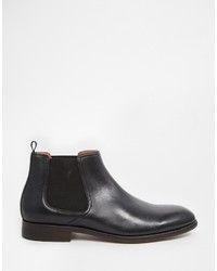 schwarze Chelsea Boots aus Leder