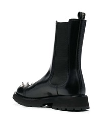 schwarze Chelsea Boots aus Leder von Alexander McQueen