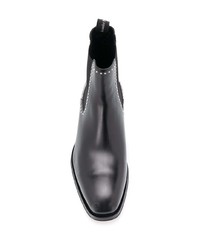 schwarze Chelsea Boots aus Leder von Alexander McQueen