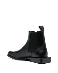 schwarze Chelsea Boots aus Leder von Ahluwalia