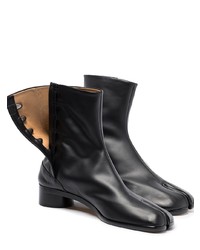 schwarze Chelsea Boots aus Leder von Maison Margiela