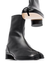 schwarze Chelsea Boots aus Leder von Maison Margiela