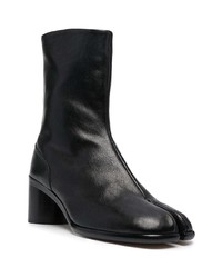 schwarze Chelsea Boots aus Leder von Maison Margiela