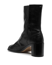 schwarze Chelsea Boots aus Leder von Maison Margiela