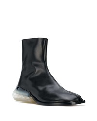 schwarze Chelsea Boots aus Leder von Maison Margiela