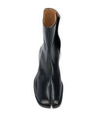 schwarze Chelsea Boots aus Leder von Maison Margiela