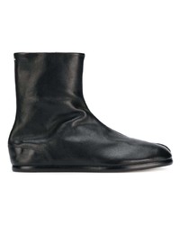 schwarze Chelsea Boots aus Leder von Maison Margiela