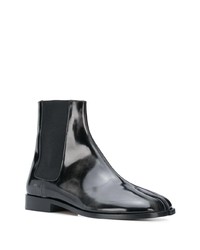 schwarze Chelsea Boots aus Leder von Maison Margiela