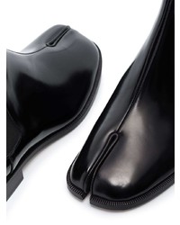 schwarze Chelsea Boots aus Leder von Maison Margiela