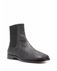 schwarze Chelsea Boots aus Leder von Maison Margiela