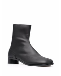 schwarze Chelsea Boots aus Leder von Maison Margiela