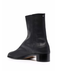 schwarze Chelsea Boots aus Leder von Maison Margiela