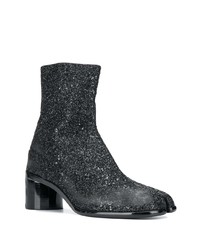 schwarze Chelsea Boots aus Leder von Maison Margiela