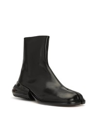 schwarze Chelsea Boots aus Leder von Maison Margiela