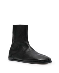 schwarze Chelsea Boots aus Leder von Maison Margiela