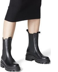 schwarze Chelsea Boots aus Leder von Tamaris