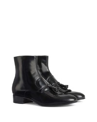 schwarze Chelsea Boots aus Leder von Gucci