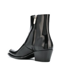 schwarze Chelsea Boots aus Leder von Calvin Klein 205W39nyc