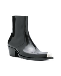 schwarze Chelsea Boots aus Leder von Calvin Klein 205W39nyc