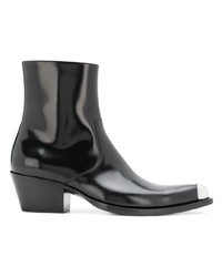 schwarze Chelsea Boots aus Leder von Calvin Klein 205W39nyc