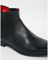 schwarze Chelsea Boots aus Leder von Base London