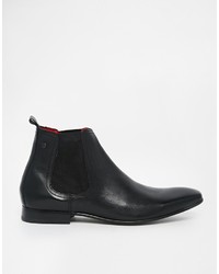 schwarze Chelsea Boots aus Leder von Base London