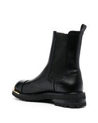 schwarze Chelsea Boots aus Leder von Roberto Cavalli