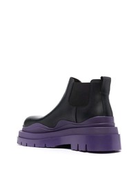 schwarze Chelsea Boots aus Leder von Bottega Veneta