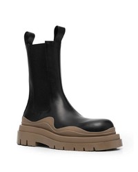 schwarze Chelsea Boots aus Leder von Bottega Veneta