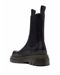 schwarze Chelsea Boots aus Leder von Bottega Veneta