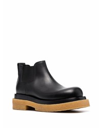 schwarze Chelsea Boots aus Leder von Bottega Veneta