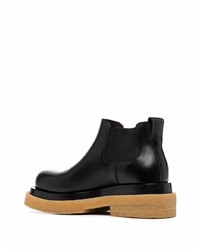 schwarze Chelsea Boots aus Leder von Bottega Veneta