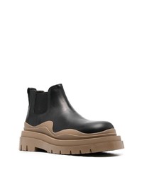 schwarze Chelsea Boots aus Leder von Bottega Veneta