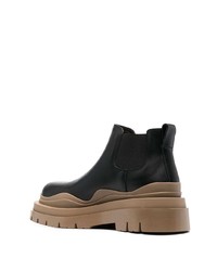 schwarze Chelsea Boots aus Leder von Bottega Veneta